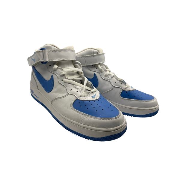 Nike Air Force One High white university blue tennis shoes Sneakers Sz 10.5 M main image 7